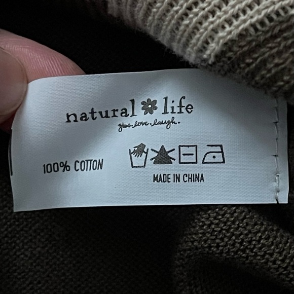 Natural Life Live Happy Cotton Cardigan Sweater - Picture 5 of 8